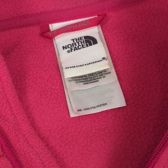 Vintage Y2K The North Face Pink Knit 1/4 Zip Pullover Jacket Winter Ski/Snow S - Picture 4 of 6